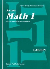 Saxon Math 1: Home School Teachers – Spiral-bound, by Larson Nancy – Very Good