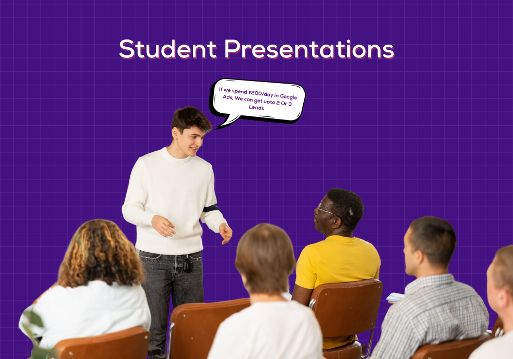 This is a image of student giving a presentation